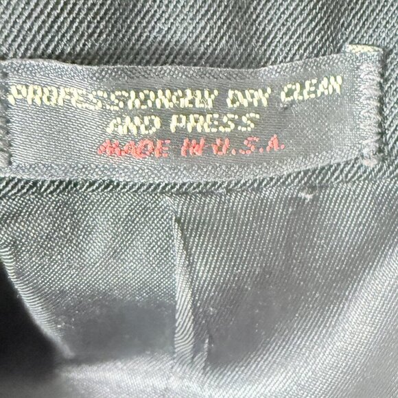 Bowdon Wool Double Breasted Blazer Women's Black Size 6 Brass Colored Buttons - Picture 3 of 10